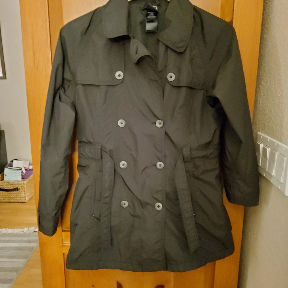 The North Face Black Double-Breasted Jacket Size 12/14 EUC
